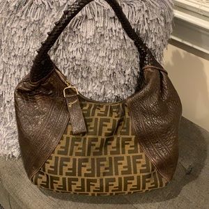 Fendi logo hobo bag